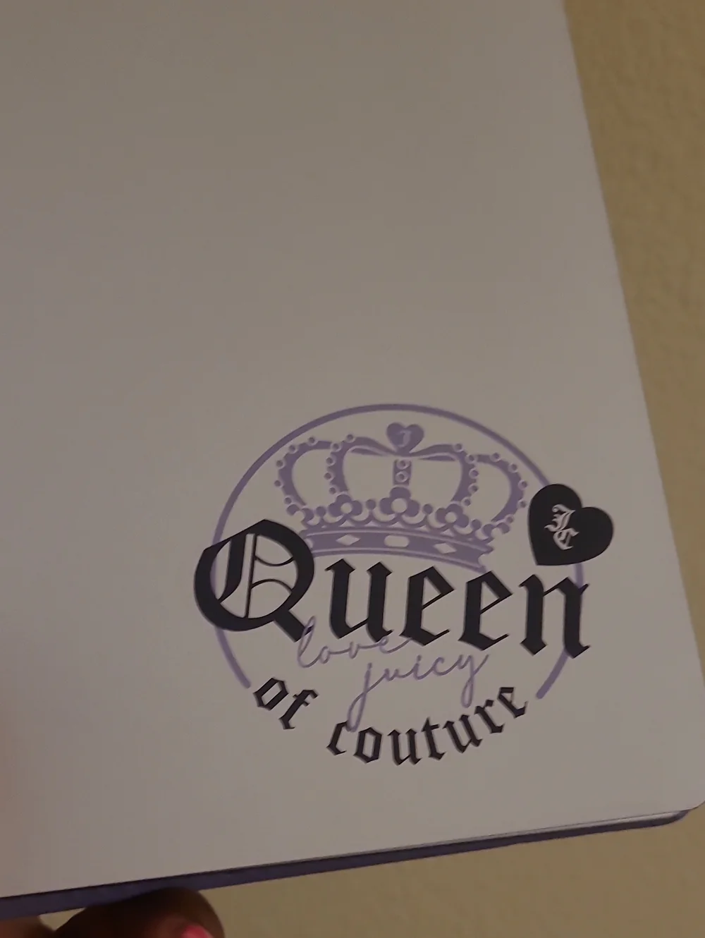 Juicy Couture Purple Faux Leather Journal with Gold Accents